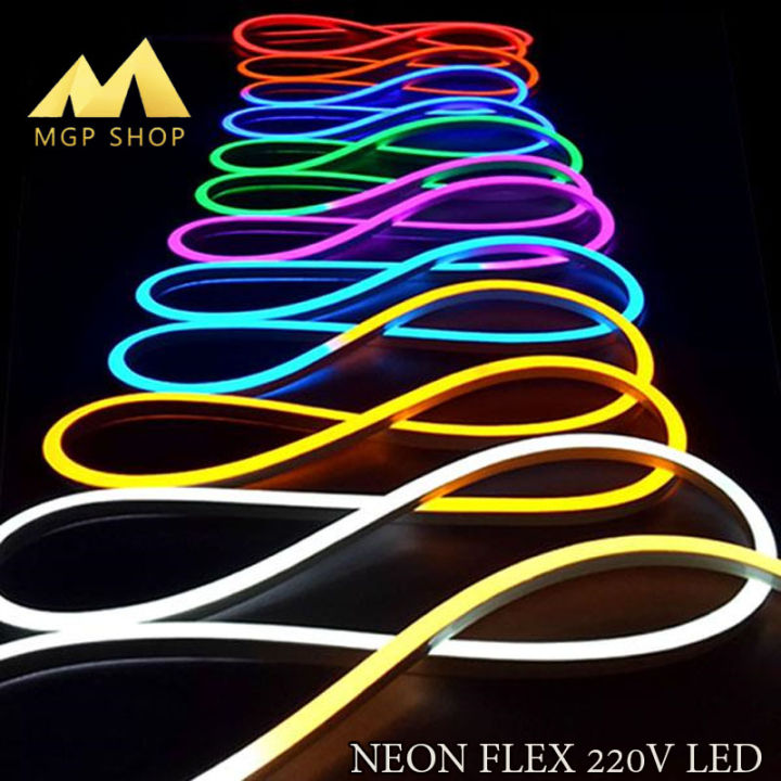 ไฟเส้น-led-neon-flexible-light-1m-ดัดงอได้-สามารถเสียบกับไฟบ้านได้เลย-220v-กันน้ำทนทาน-ไฟตกแต่งให้ดูหรูหรา-ไฟตกแต่งบ้าน-เเสงเหลือง