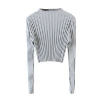 Chic Women Twist Turtleneck Sweater Vintage Ladies Short Style Sweet Knitted Jumper Tops