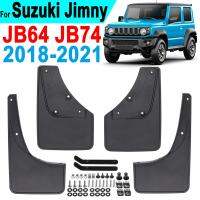 บังโคลนที่ปัดโคลนในรถ4ชิ้นสำหรับ Suzuki Jimny Sierra JB64 JB74 2019 2020แผ่นกันกระเซ็น2021ที่ปัดโคลนแผ่นบังโคลนรถอุปกรณ์ตกแต่งรถยนต์รถยนต์