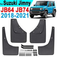 บังโคลนที่ปัดโคลนรถยนต์4ชิ้นสำหรับ Suzuki Jimny Sierra JB64 JB74 2019 2020แผ่นกันกระเซ็น2021ที่ปัดโคลนแผ่นบังโคลนรถรถยนต์ตกแต่ง