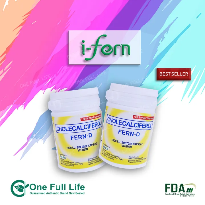 Fern D Vitamin D 120 Capsules (BIG) x 2 BOTTLES Lazada PH