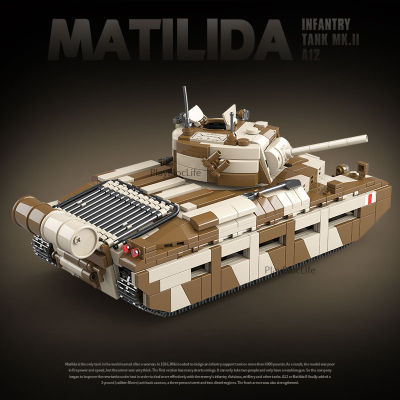 WW2ทหารรุ่น UK Matilda Mk.ii Infantry Tank Collection เครื่องประดับ Building Blocks ของเล่นคริสต์มาสของขวัญ