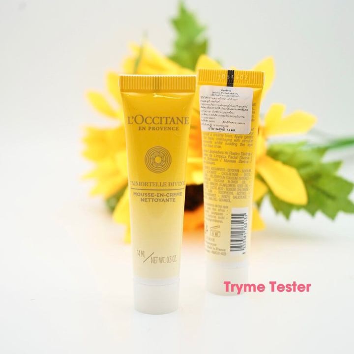 ของแท้-ฉลากไทย-loccitane-immortelle-divine-foaming-cleansing-cream-14ml-ราคาต่อ-1-ชิ้น