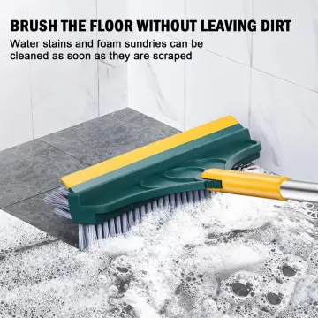 1 Floor Scrub Brush, 180 Degree Rotating Floor Brush With Scraper