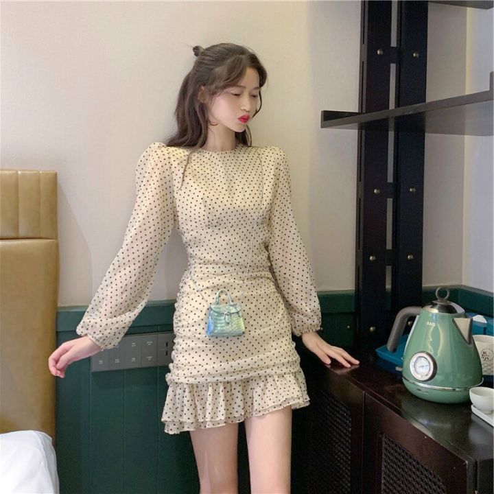 Váy / Đầm công chúa tay dài xòe dáng dài voan tay bồng Ulzzang Hàn Quốc  bánh bèo dễ thương V00054 - Đầm, váy nữ | ThờiTrangNữ.vn