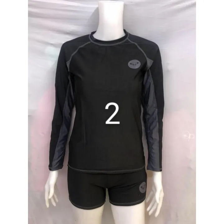 Roxy rash guard set for women Lazada PH