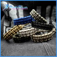 PETIRUN 1PC คุณภาพสูง ทอผ้า อุปกรณ์กลางแจ้ง ปรับได้ เครื่องมือเดินป่าตั้งแคมป์ สร้อยข้อมือฉุกเฉินเอาตัวรอด 550 สร้อยข้อมือ Paracords สายพาราคอร์ด