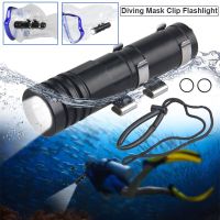 Underwater 100m Diving Flashlight R3 LED Scuba Lamp Mini Diving Mask Light Side Torch Lantern For Snorkeling Diver Dive Flashlig Diving Flashlights