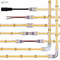 CALOCH 5ชิ้น2835 5050 2PIN ตัวเชื่อมต่อหัวมุมเทปไฟคลิป SMD เทปไฟขยายลวดไฟ COB สายต่อเปลือยที่หนีบคงที่ขั้วต่อไฟแอลอีดีสายต่อเปลือยแถบไฟ LED