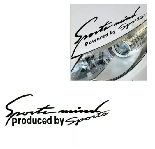 19cmx7cm Reflective Sports Mind Letter Logo Decal Vinyl Car Stickers