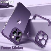 Frame Silicone Sticker 12 13 14 Shockproof Tempered Glass Protection Cover