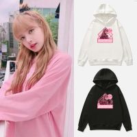 เสื้อกันหนาวแขนยาว มีฮู้ด แบบบาง ลาย LISA แฟชั่นฤดูใบไม้ผลิ และฤดูใบไม้ร่วง สไตล์เกาหลี สําหรับผู้ชาย และผู้หญิง