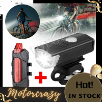 Motorcrazy Bike Front Lights USB LED Rechargeable Waterproof Mountain Bike Headlight Bicycle Safety Warning Light Cycling Accessories