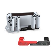 100% New For Nintend Switch Controller Charger 4 Port Joypads Charging Dock Station For Switch Holder Charger With 8 Game Slots