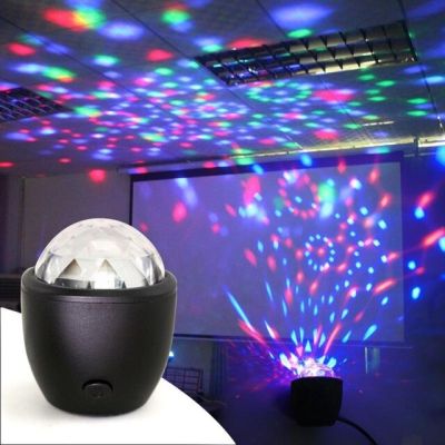 【Worth-Buy】 มินิเวทีดิสโก้ลูกบอลไฟ Led Usb Voice Activated คริสตัลไฟดิสโก้เวที Led ดิสโก้ Ball โปรเจคเตอร์ไฟปาร์ตี้แฟลช Dj Light