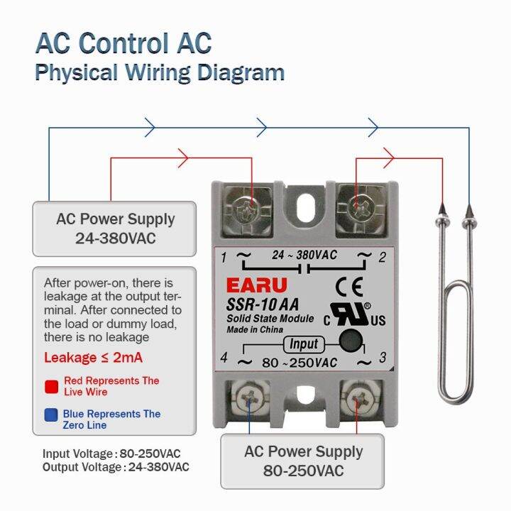 โมดูลโซลิดสเตทรีเลย์ควบคุมอุณหภูมิ-pid-da-aa-ssr-40dd-10a-ssr-25da-ssr-40da-ssr-40aa-60a-80a-100a-dd-da-aa