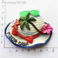 Dominica Punta Cana Tourism Memorial Fridge Magnet 3D Hat Shaped Fridge Magnet Sticker Travel Souvenir Decoration