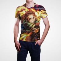 2023 Summer Cartoon Anime Demon Slayer Kimetsu No Yaiba 3D Print T Shirt Men Women Children Casual Short Sleeve Fashion Boy Girl Cool Tees fashion versatile t-shirt