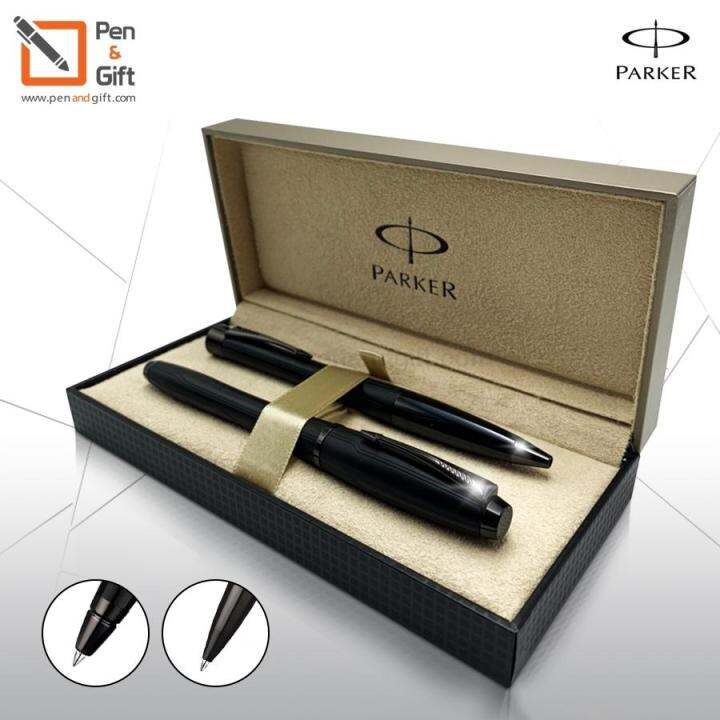 parker-urban-premium-matte-black-ballpoint-pen-rollerball-pen-set-ชุดปากกาลูกลื่น-โรลเลอร์บอล-เออร์เบิน-พรีเมี่ยม-สีดำแมต-ของแท้100-penandgift