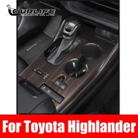 [Hot K] สำหรับ Toyota Highlander Kluger XU70 2021 2022 2023สติกเกอร์ปิด Hiasan Interior สีมะฮอกกานีอุปกรณ์เสริม ABS