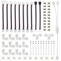 ♠ 4-Pin Connector 10MM Terminal Splice L T I Shaped RGB LED Strip Light Bar Adapter Accessories Kit For 5050 Jumper Wire Connector