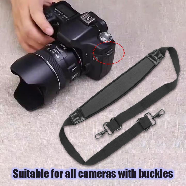 camera-shoulder-strap-elastic-stress-relief-strap-with-metal-buckle-single-shoulder-sling-thicken-adjustable-camera-accessories