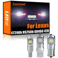 Zoomsee 2ชิ้นสีขาวย้อนกลับ LED สำหรับเล็กซัส CT200h HS250h GX GX460 GX470 C An BUS สำรองภายนอกด้านหลังหางหลอดไฟแสงยานพาหนะโคมไฟ