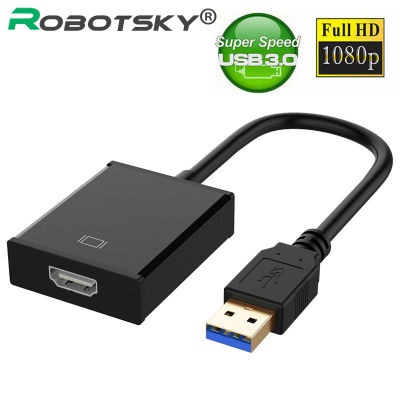HD 1080P USB 3.0 To HDMI-Compatible Adapter External Graphics Card Audio Video Converter Cable Support Windows XP Vista Win78
