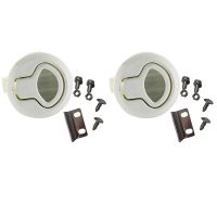 2X Latch Hatch Round Pull LatchLatch Flush Pull For1/4 Door Boat Deck Hatch RV Drawers Cabinet Yacht