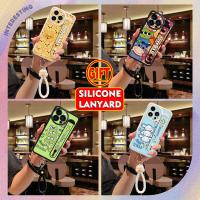 cartoon Lambskin Phone Case For iphone14 Pro Max interest originality trend dustproof Wrist strap top grade luxurious