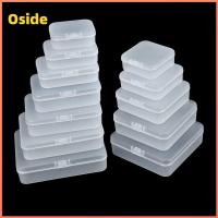 OSIDE สี่เหลี่ยมสี่เหลี่ยม กล่องเก็บของโปร่งใส 5 sizse โปร่งใสโปร่งใส กล่องใส่เครื่องประดับลูกปัด ร้อนแรงมาก พลาสติกทำจากพลาสติก อุปกรณ์เครื่องมือตกปลา กล่องบรรจุของ