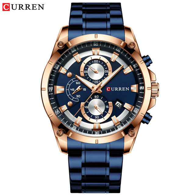 2022men-ยอดนาฬิกาแบรนด์หรู-c-urren-ทองควอตซ์นาฬิกาผู้ชาย2022กันน้ำโครโนกราฟโกลเด้นชายนาฬิกาข้อมือ-rel-gio-masculino