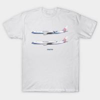 Men t-shirt Illustration of China Airlines First Two Airbus A350 tshirt t shirt  M6J0