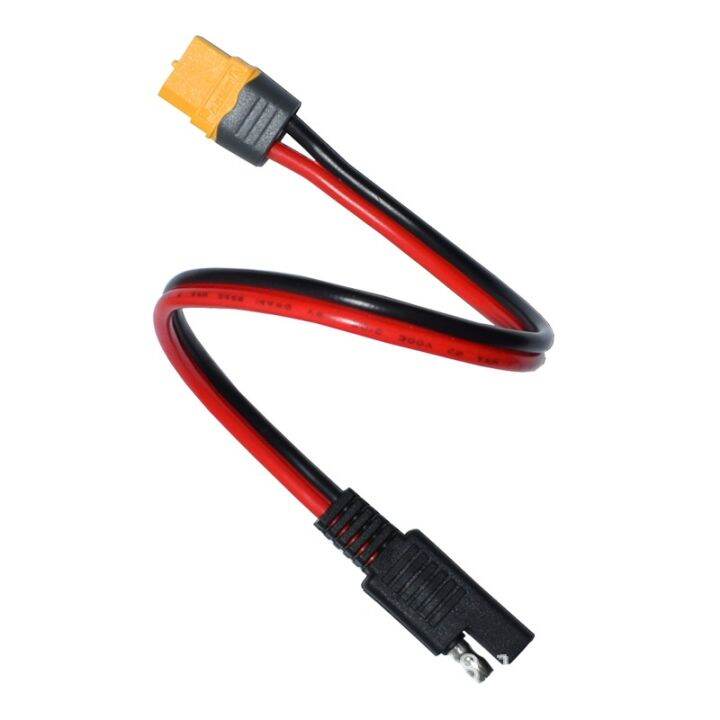 30cm-sae-to-xt60-connector-adapter-14awg-cable-with-sae-reverse-adapter-for-portable-power-station-amp-solar-generator