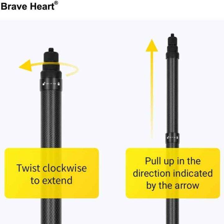 ไม้เซลฟี่คาร์บอนไฟเบอร์-น้ําหนักเบาพิเศษ-1-5-เมตร-อุปกรณ์เสริม-สําหรับ-insta360-go-2-one-x2-one-rs-r-one-x-gopro-hero-9-10
