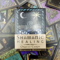 Shamanic Healing Oracle การ์ด44ใบสำรับไพ่ทาโรต์เกมกระดานทำนายภาษาอังกฤษ