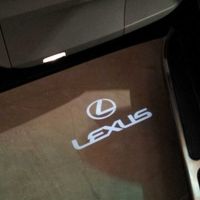 ขายดี -LED ประตูไฟรถยนต์แสงเลเซอร์เงาโลโก้ สำหรับ สำหรับ Lexus ES/GS/GX/HS/IS/LC/LS/LX/RC/RX/SC/UX โปรเจคเตอร์ เช็ต2ชิ้น