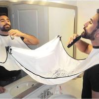 Bathroom Male Shaving Apron Man Beard Apron Hair Shave Beard Catcher Waterproof Floral Cloth DIY Apron Hair Cutting Coat Cloak Aprons