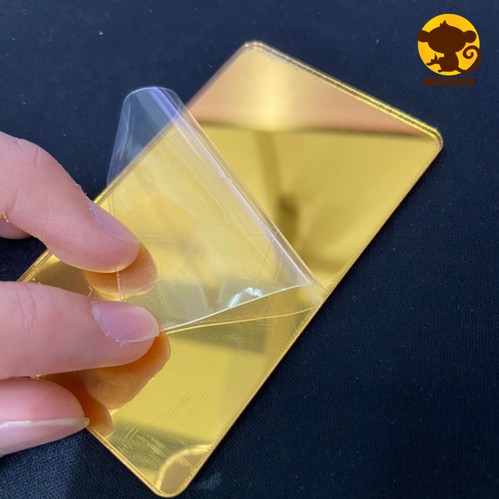 Acrylic Mirror Stick On The Back On Phone Sheet can be Laser Customize