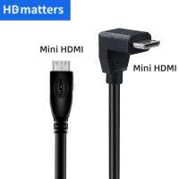 สายตัวแปลงวิดีโอมินิ HDMI เป็นสายเคเบิลมินิ HDMI สั้นพิเศษ15ซม. สำหรับกล้องดิจิตอลโปรเจคเตอร์จอทีวี HD แล็ปท็อป