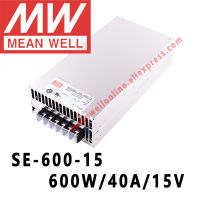 SE-600-15หมายถึงดี600W 40A 15V DC แหล่งจ่ายไฟเอาท์พุทเดี่ยว Meanwell ร้านค้าออนไลน์