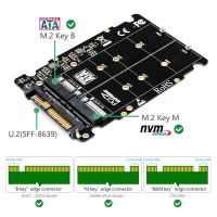 M2 SSD ไปยังอะแดปเตอร์ U.2 2 In 1ม. 2 Nvme Key B/m ฮาร์ดดิสก์ SSD (NGFF) SSD ไปยัง PCI-E อะแดปเตอร์ SFF8639 U2 Pcie M2คอมพิวเตอร์เดสก์ท็อปแปลง