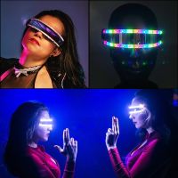 New Fashion LED Glasses Flashing Light up Glasses DJ Bar Night Party Costume Glasses Dance Show Lighting Props