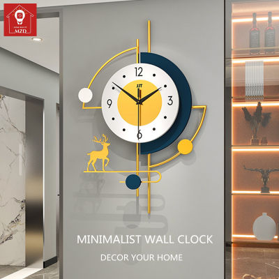 Mzd【bedroom/livingroom/work】european Light Luxury Wall Clock Fashion Household Decorative Clock Hanging Wall Modern Simple Creative Clock