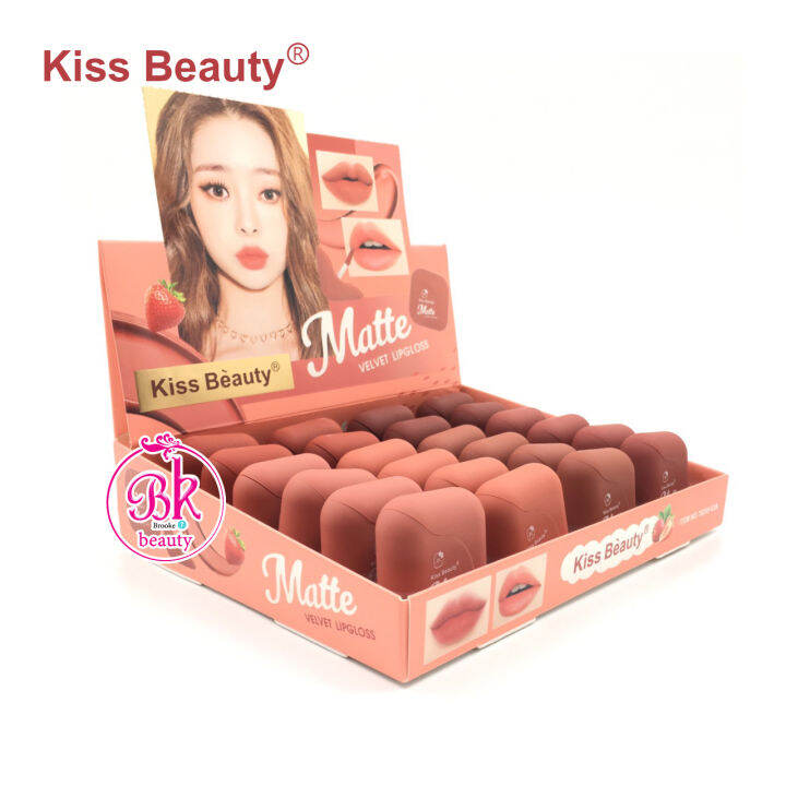 ลิป-ลิปสติก-ลิปกลอส-kiss-beauty-เนื้อแมตต์-กำมะหยี่-ลิปแมท-ลิปจุ่ม-กันน้ำ-ติดทนนาน-เม็ดสีที่คมชัด-อิ่มตัว-สดสวย