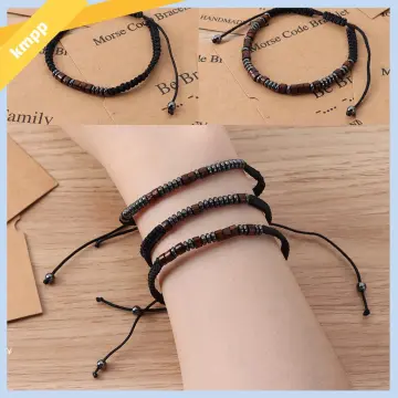 DIY Bracelet Making Kit Round Spacer Beads Long Tube Spacer Beads Manually  Adjustable Bracelet Necklace Morse Code Card