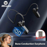 Wiresto หูฟังบลูทูธ ไม่เจ็บปวดหู-Hook ธุรกิจไร้สายบลูทูธ5.2หูฟัง Concept Bone Conduction ลดเสียงรบกวนไฮไฟสเตอริโอ HD หูฟังเพลงชุดหูฟังกีฬากันน้ำ งสำหรับวิ่งปั่นจักรยานเดินป่าขับรถออกกำลังกาย