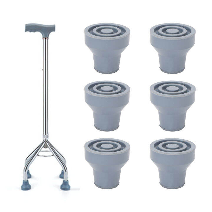 Cane Tips 19mm 6pcs Rubber Cane Tips Heavy Duty for Three Legged Canes