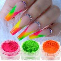 【CW】 Polvo fluorescente de neón fosforoso para manicura pigmento inmersión decoración uñas NTYE01 13