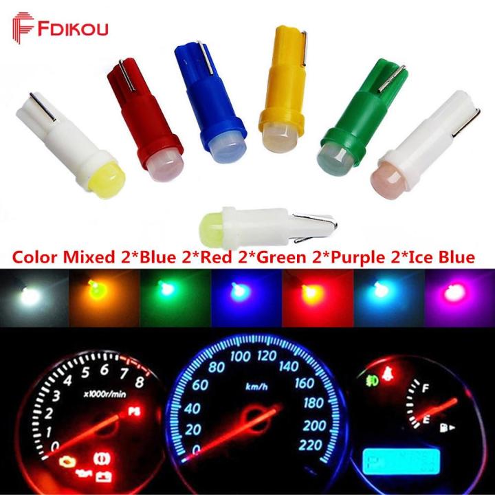 fdikou-10-ชิ้น-สีผสม-led-ภายในรถโดมแสง-12-โวลต์สีฟ้า-t5-1smd-led-ยานพาหนะแผงควบคุมอัตโนมัติแผงด้านข้างไฟแสดงสถานะหลอดไฟ-2-สีฟ้า-2-สีแดง-2-สีเขียว-2-สีม่วง-2-น้ำแข็งสีฟ้าผสม